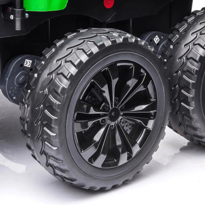 🚜 Freddo Titan™ 24V 6-Wheeler Tractor Trailer – 2-Seater Ride-On with Dump Cart & Parental Remote