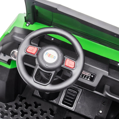 🚜 Freddo Titan™ 24V 6-Wheeler Tractor Trailer – 2-Seater Ride-On with Dump Cart & Parental Remote