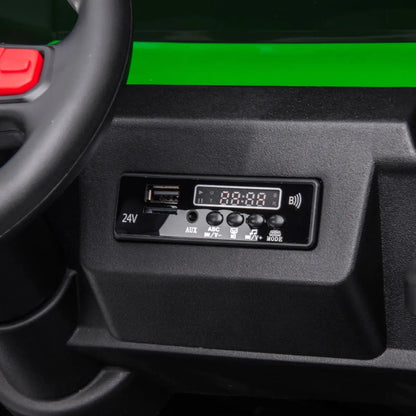 🚜 Freddo Titan™ 24V 6-Wheeler Tractor Trailer – 2-Seater Ride-On with Dump Cart & Parental Remote