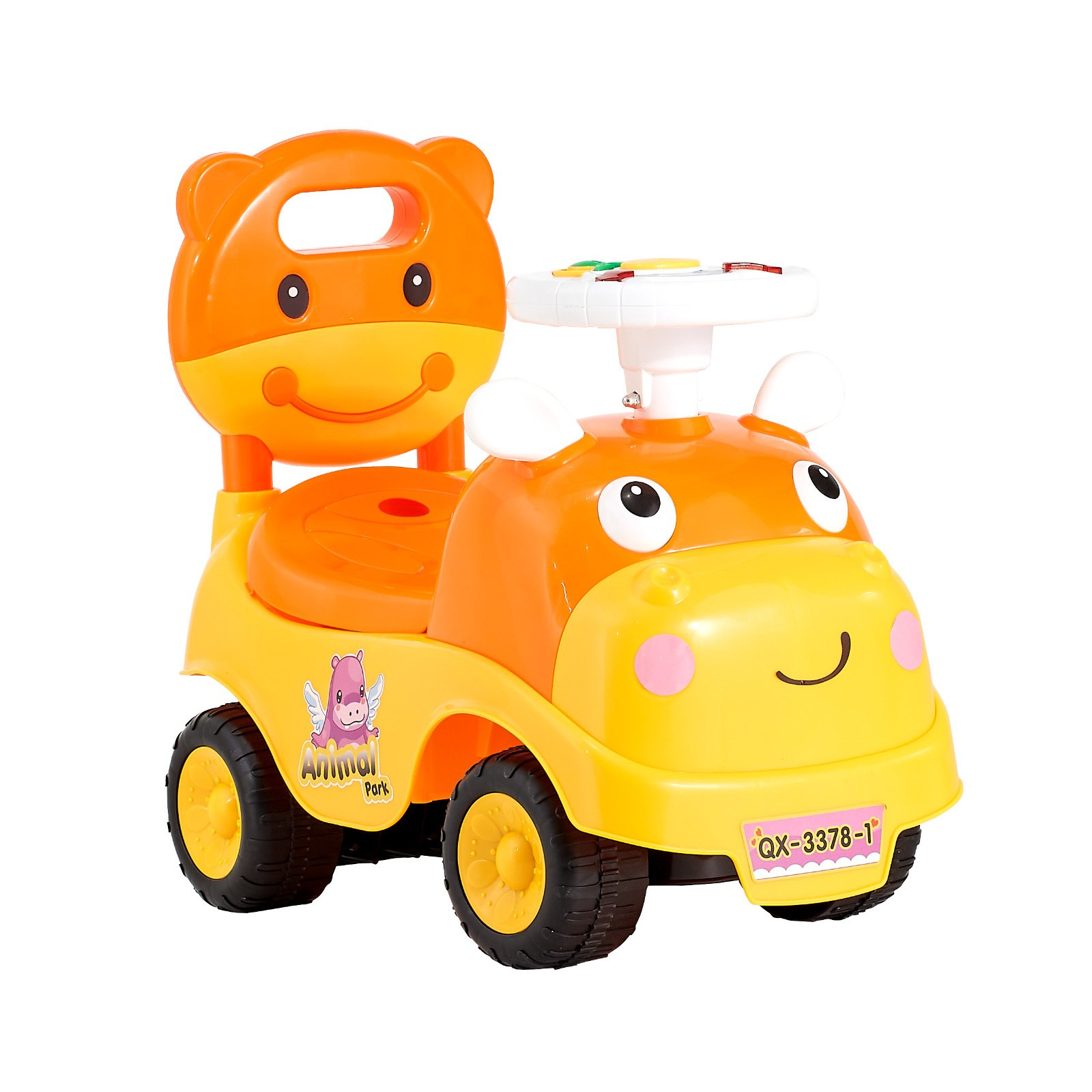 TinyCruiser™ Deluxe Toddler Ride-On Push Car – Foot-to-Floor Walker with Horn, Music, Under-Seat Storage for Kids 19–36 Months