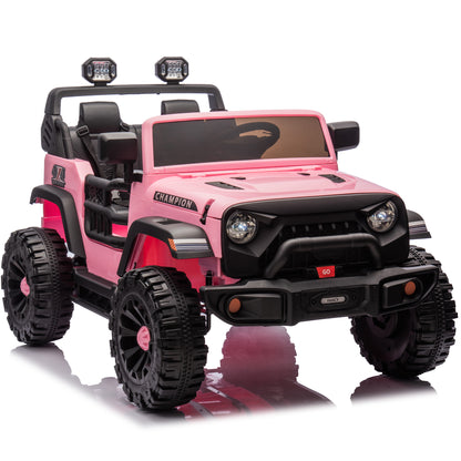 24V Two-seater Kids Ride On Electric Car W/parents control,Seat width 19.69in,400W motor,Four-wheel suspension,light&searchlight,USB,MP3,Bluetooth,Provide a speed of 1.86-4.35MPH for kids of 3+. - The Little Big Store