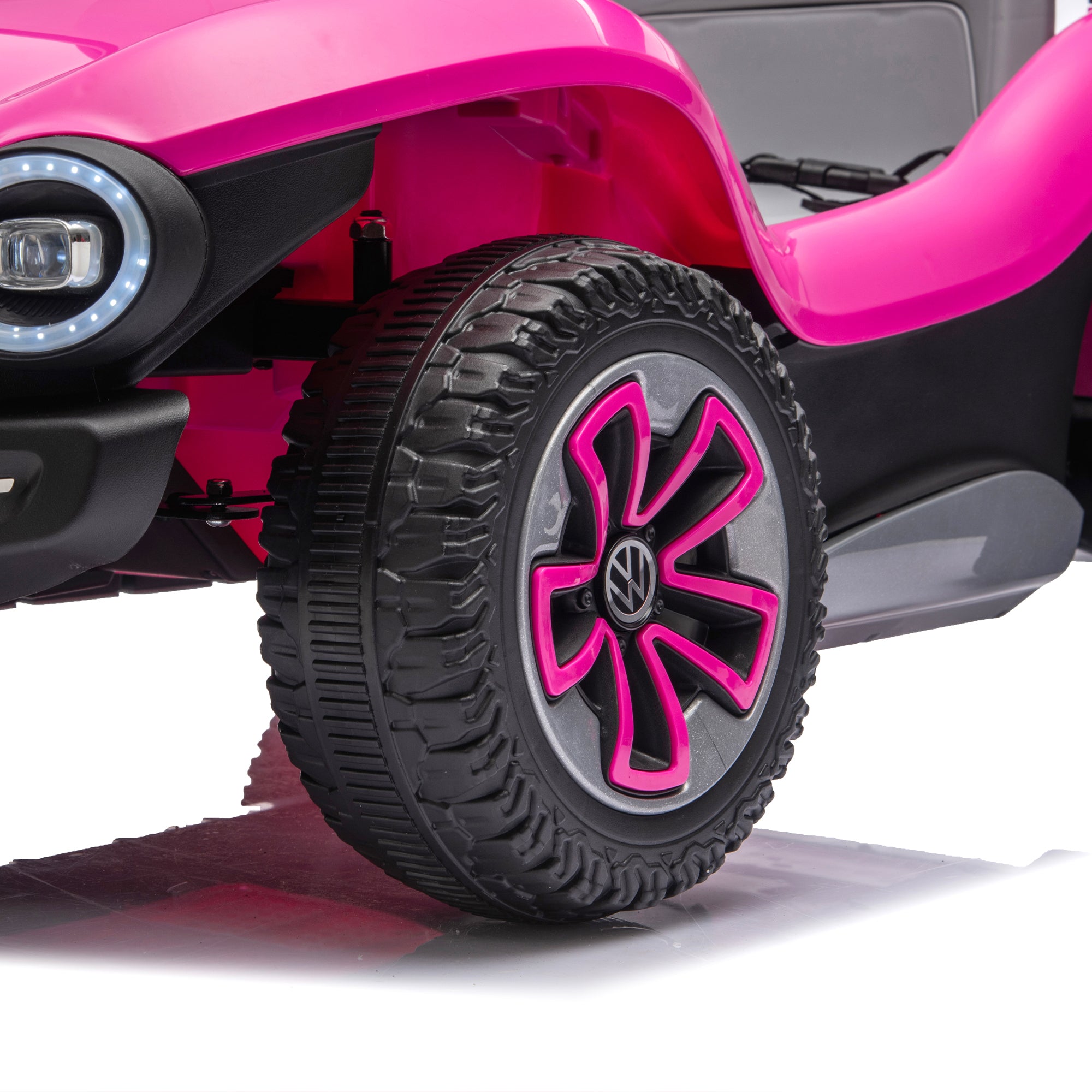 12V Licensed Volkswagen Beetle Kids Ride On Car, Pink