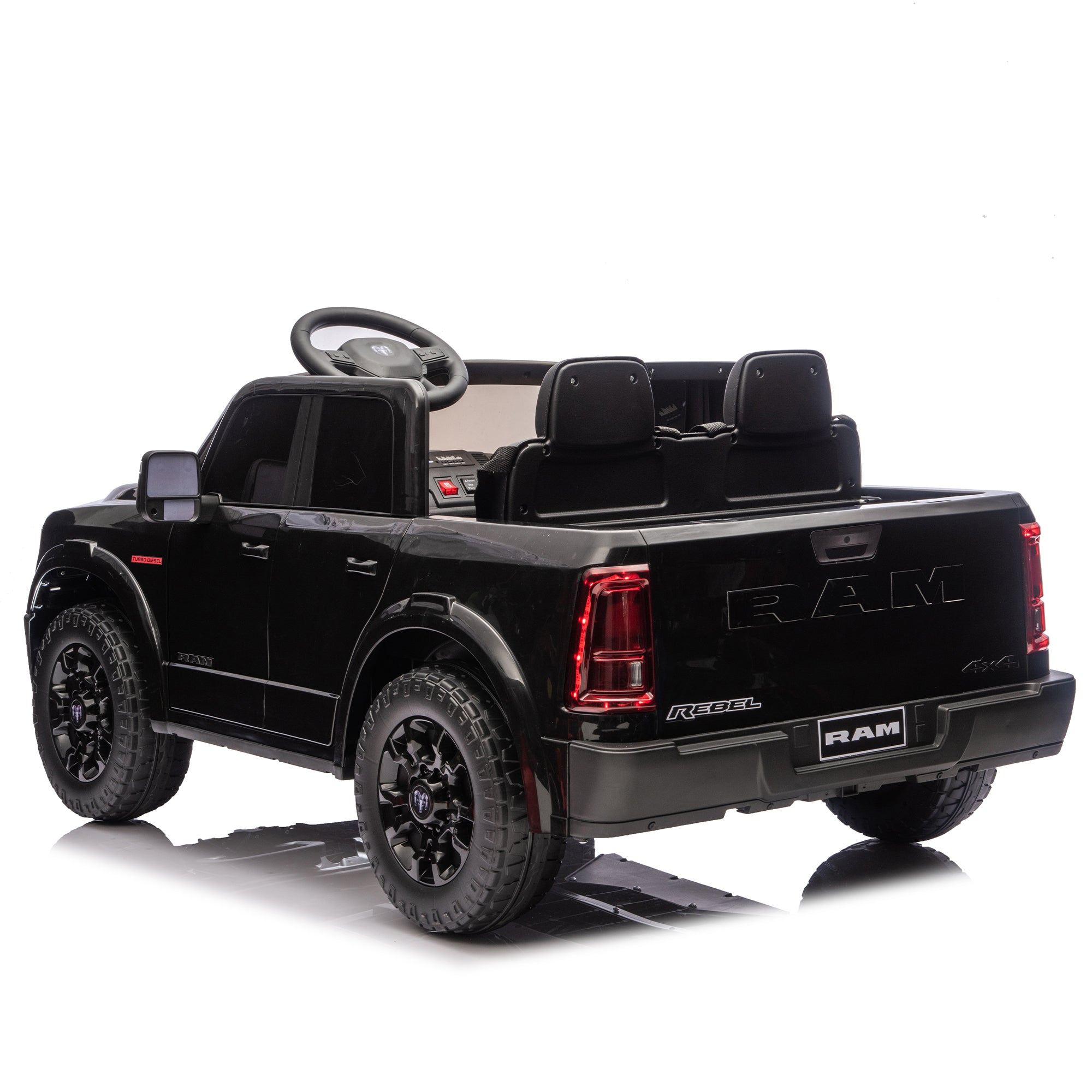 24V Licensed Dodge RAM 2500 2-Seater Ride-On Truck – Black