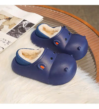 SnuggleSteps– Fleece-Lined Cartoon Slippers for Cozy Little Feet