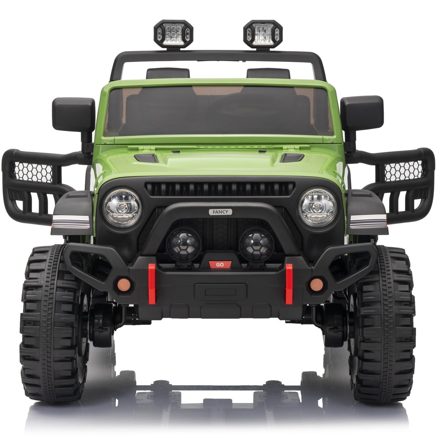 12V Ride on Toy, 2-Seater Kids Ride-On Truck Electric Car with Remote, Bluetooth - Green