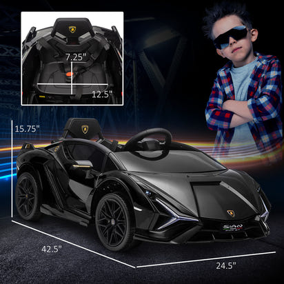 12V Ride on Car, Lamborghini SIAN Licensed Kids Electric Ride-On Car - The Little Big Store