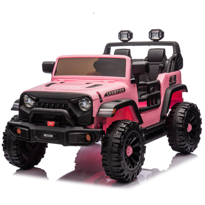 24V Two-seater Kids Ride On Electric Car W/parents control,Seat width 19.69in,400W motor,Four-wheel suspension,light&searchlight,USB,MP3,Bluetooth,Provide a speed of 1.86-4.35MPH for kids of 3+. - The Little Big Store