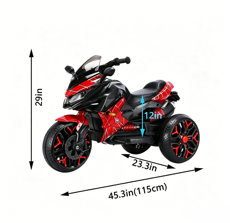 12V Kids Electric Ride-On Motorcycle with Light-Up Wheels | Battery Powered Motorbike for Ages 3–6