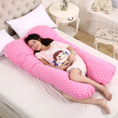 Sleeping Support Pillow For Pregnant Women Body PW12 100% Cotton Rabbit Print U Shape Maternity Pillows Pregnancy Side Sleepers - The Little Big Store