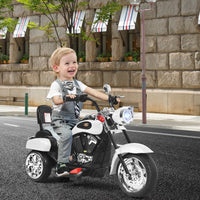 3 Wheel Kids Ride on Motorcycle 6V Battery Powered Electric Toy White