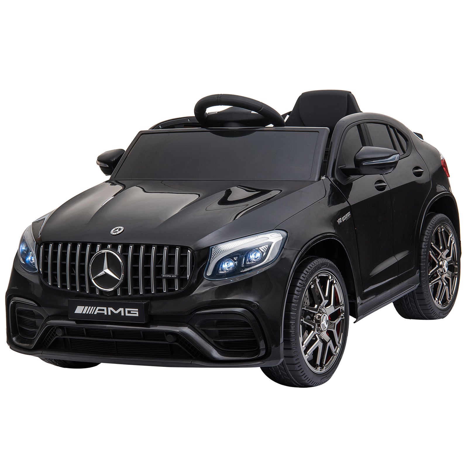TheLittleBigStore 12V Mercedes AMG Kids Ride-On Car – Remote Control Electric Coupe (Black)