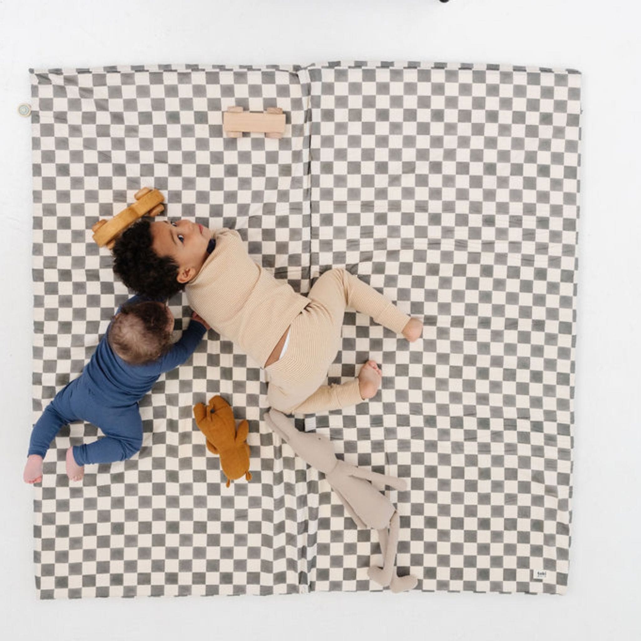 Checker Pepper Organic Cotton Mat - The Little Big Store