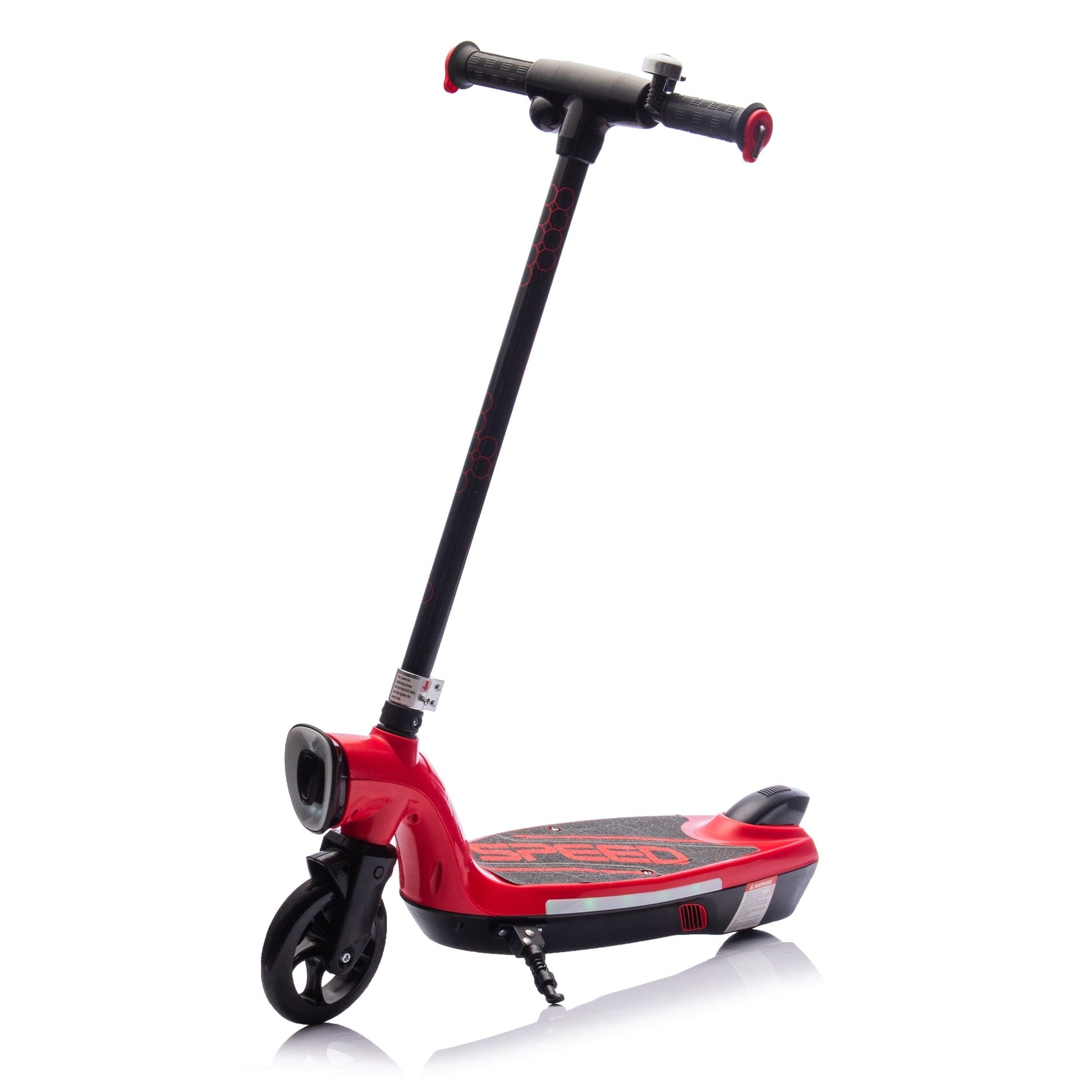 Kids Ride On Electric Scooter With Kickstand,Scooter Bell,Faster Speed And Longer Usage Time,Rear Brake,Wider Pedal,Non-Slip Handle,Colorful LED Lights,5.59-6.84 MPH For Kids 6+. - The Little Big Store