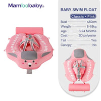 SplashVIP Baby Float: Ultimate Non-Inflatable Swim Trainer with Canopy - The Little Big Store