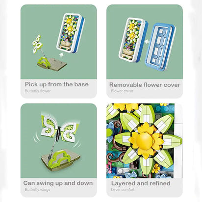 3D Flower Bricks Toy - The Little Big Store