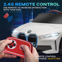 Toy car with remote control and text about 2.4G remote control interaction with kids