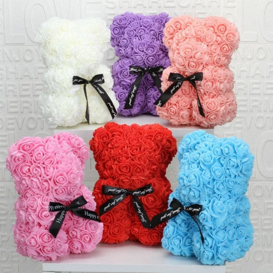 Christmas Gift Rose Plush Toy Bear - The Little Big Store