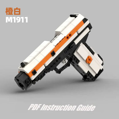 1911 Pistol Model Assembling Building Blocks - The Little Big Store