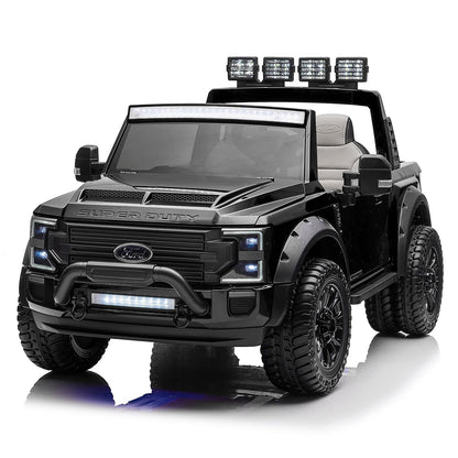 ShadowDrive™ Ford F450 24V Kids Ride-On Truck 🚙🖤 – Sleek Black with R/C Parental Remote Control!