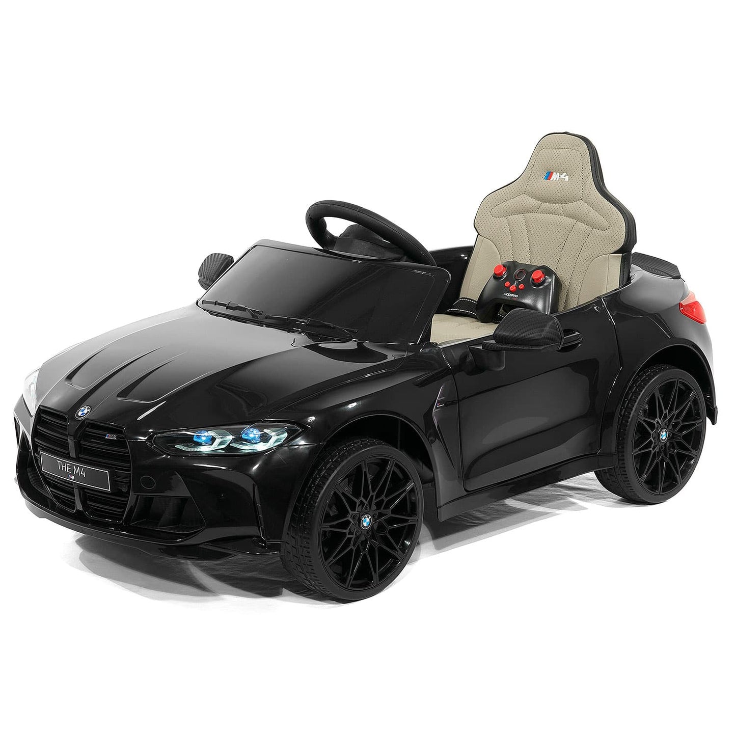 BMW M4 12V Kids Ride-On Car with R/C Parental Remote | Black - The Little Big Store