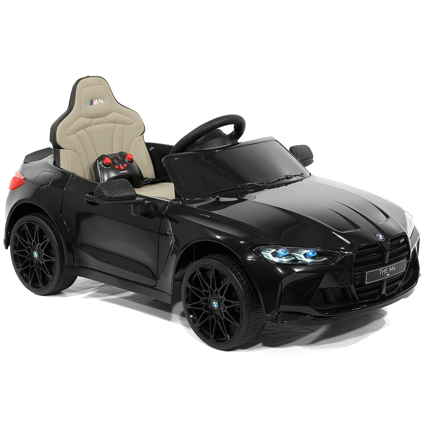 BMW M4 12V Kids Ride-On Car with R/C Parental Remote | Black - The Little Big Store