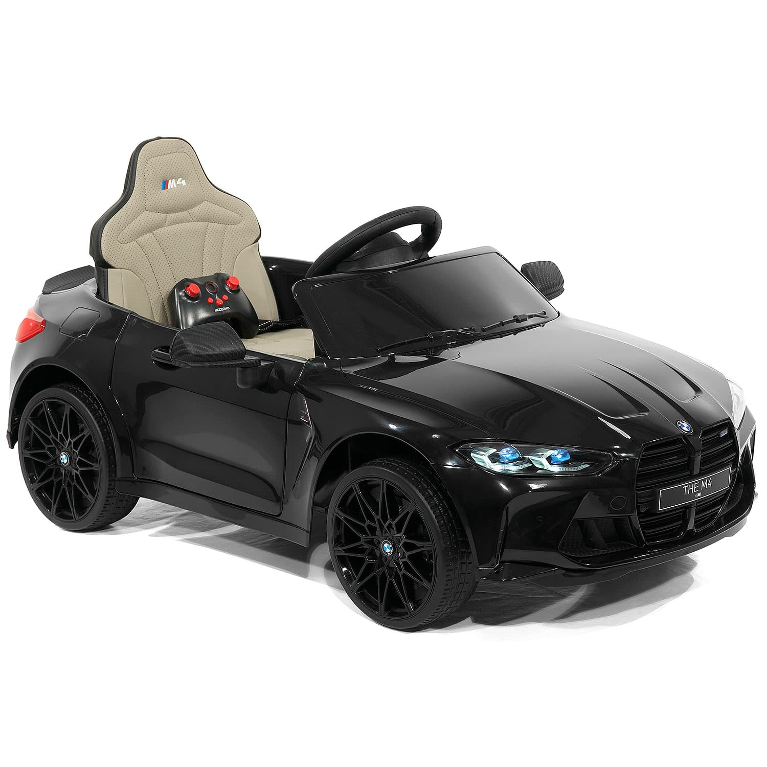 BMW M4 12V Kids Ride-On Car with R/C Parental Remote | Black - The Little Big Store
