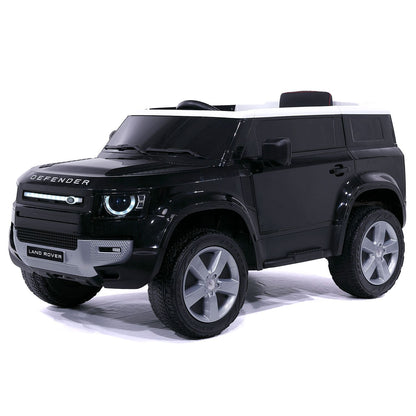 Land Rover Defender 12V Kids Ride-On Car with R/C Parental Remote | Black - The Little Big Store