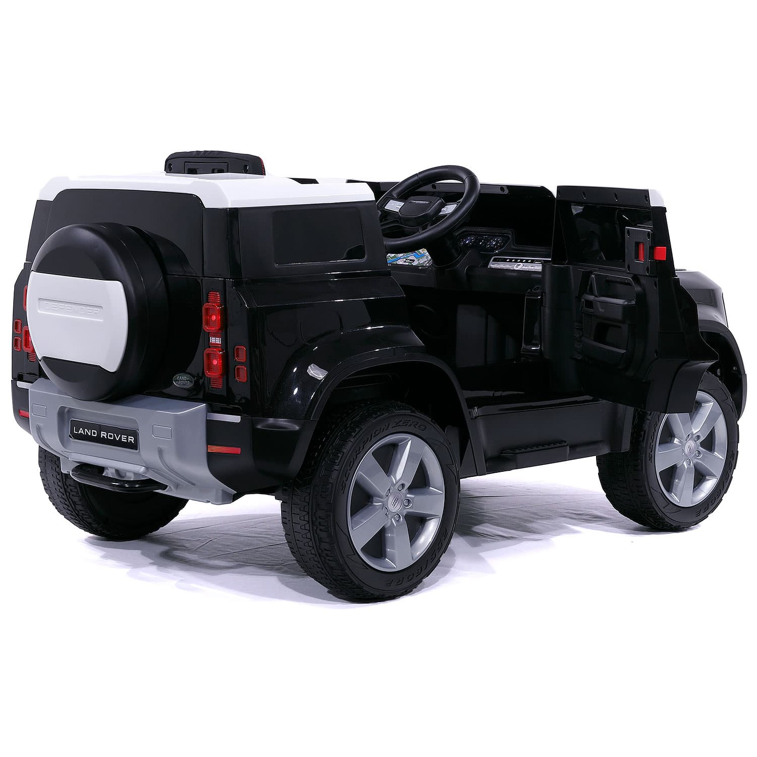 Land Rover Defender 12V Kids Ride-On Car with R/C Parental Remote | Black - The Little Big Store
