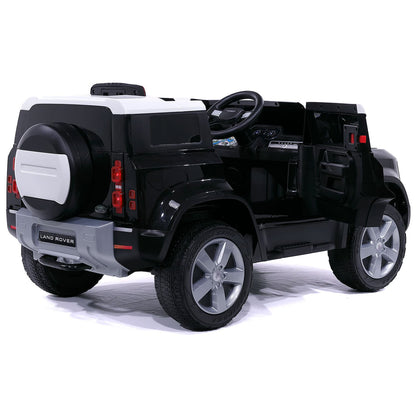 Land Rover Defender 12V Kids Ride-On Car with R/C Parental Remote | Black - The Little Big Store