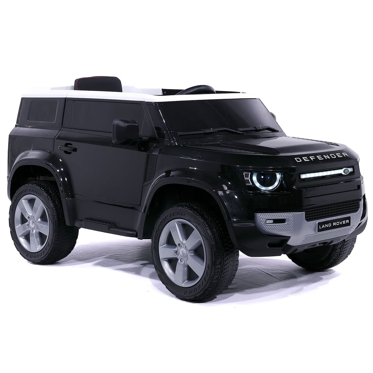 Land Rover Defender 12V Kids Ride-On Car with R/C Parental Remote | Black - The Little Big Store