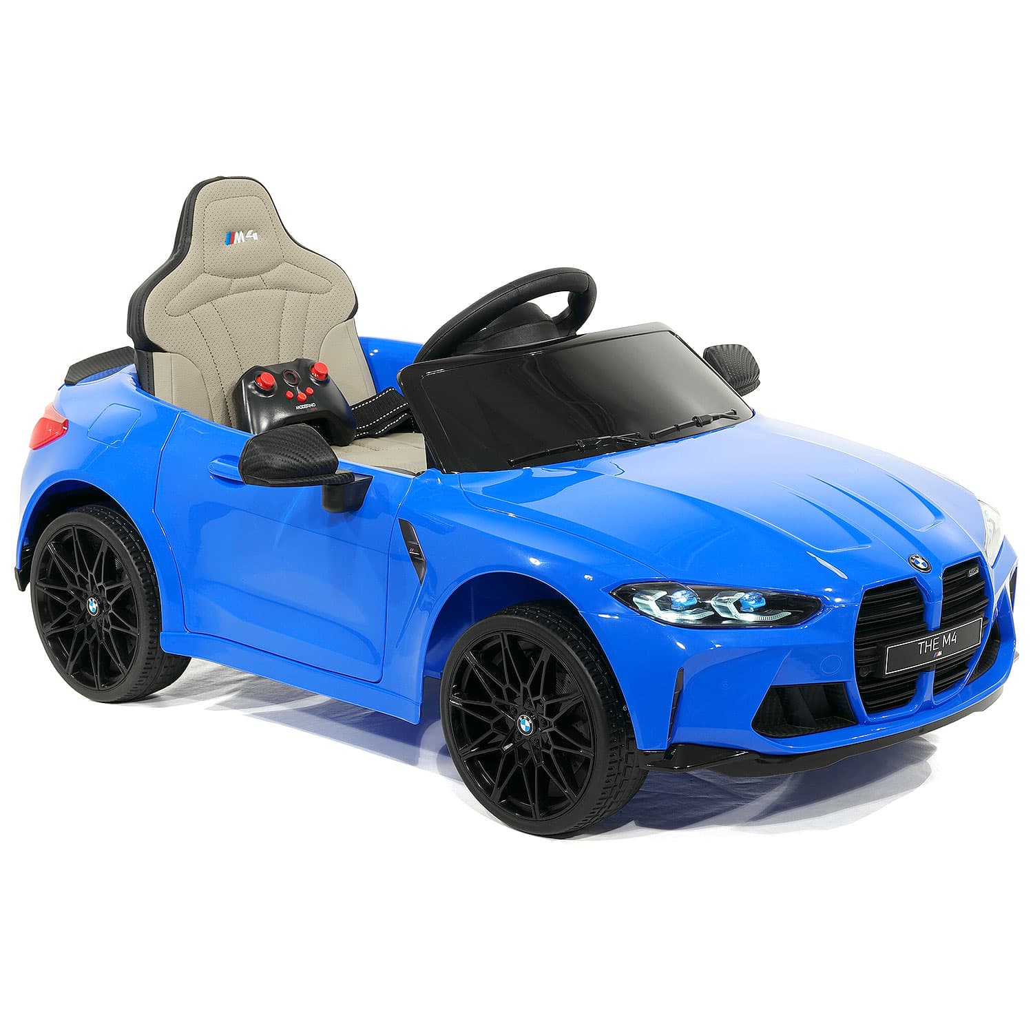 BMW M4 12V Kids Ride-On Car with R/C Parental Remote | Blue - The Little Big Store