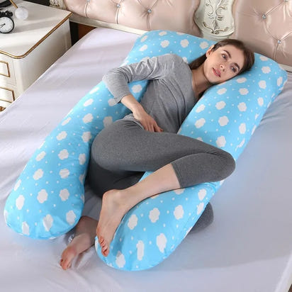 Sleeping Support Pillow For Pregnant Women Body PW12 100% Cotton Rabbit Print U Shape Maternity Pillows Pregnancy Side Sleepers - The Little Big Store