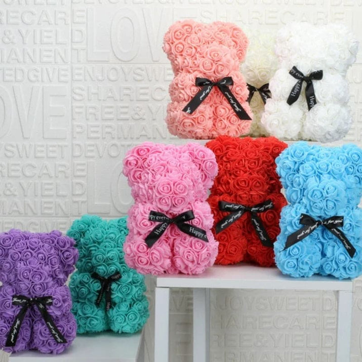 Christmas Gift Rose Plush Toy Bear - The Little Big Store