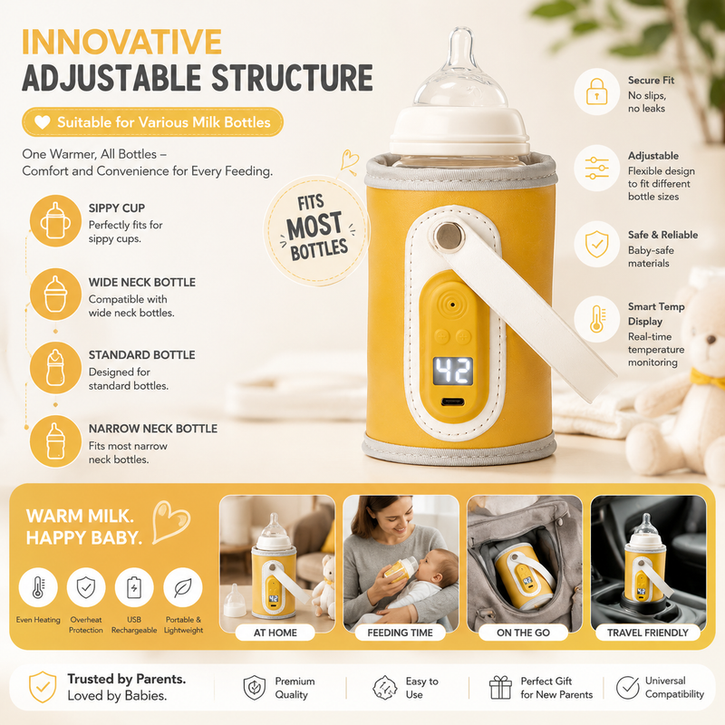 MilkMagic™ USB Bottle Warmer – Fast, Portable Baby Bottle Warmer with Digital Temp Control
