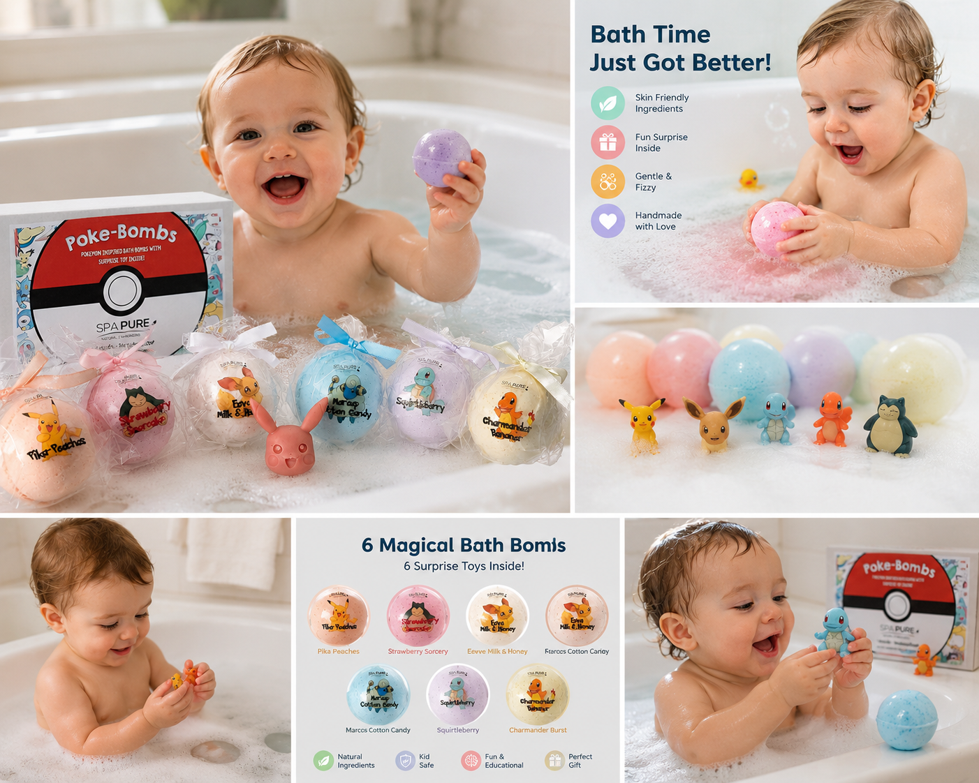 TheLittleBigStore SurpriseSplash™ 30-Pack Kids Bath Bomb Treasure Box