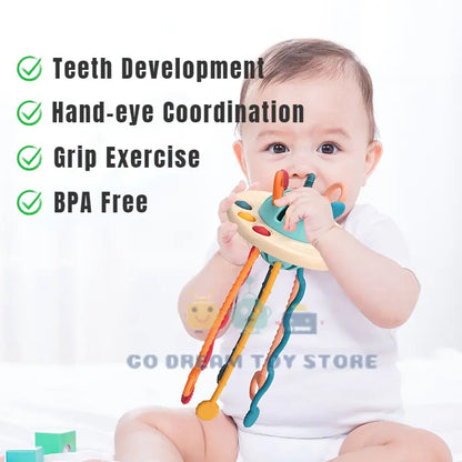 Montessori Silicone Pulling Toy - The Little Big Store