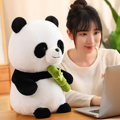 Cute Bamboo Tube Panda Plush Toy - The Little Big Store