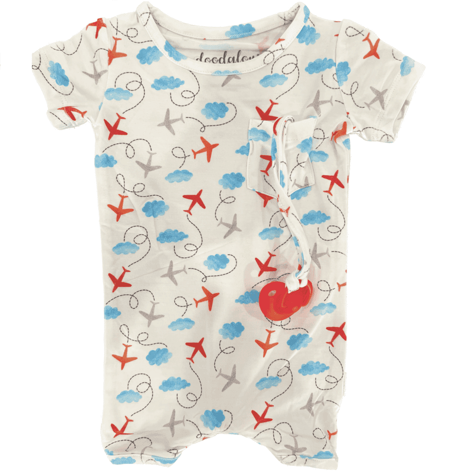 You are Plane Awesome - Doodalou Bamboo Baby Romper Short Sleeve with - The Little Big Store