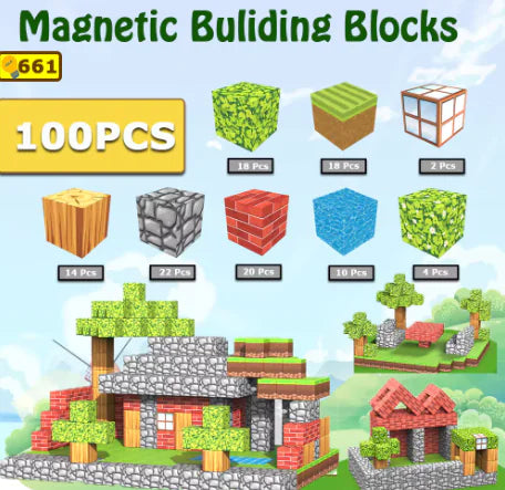 DIY Magnetic Building Blocks Set for Kids, Ages 3+ - The Little Big Store