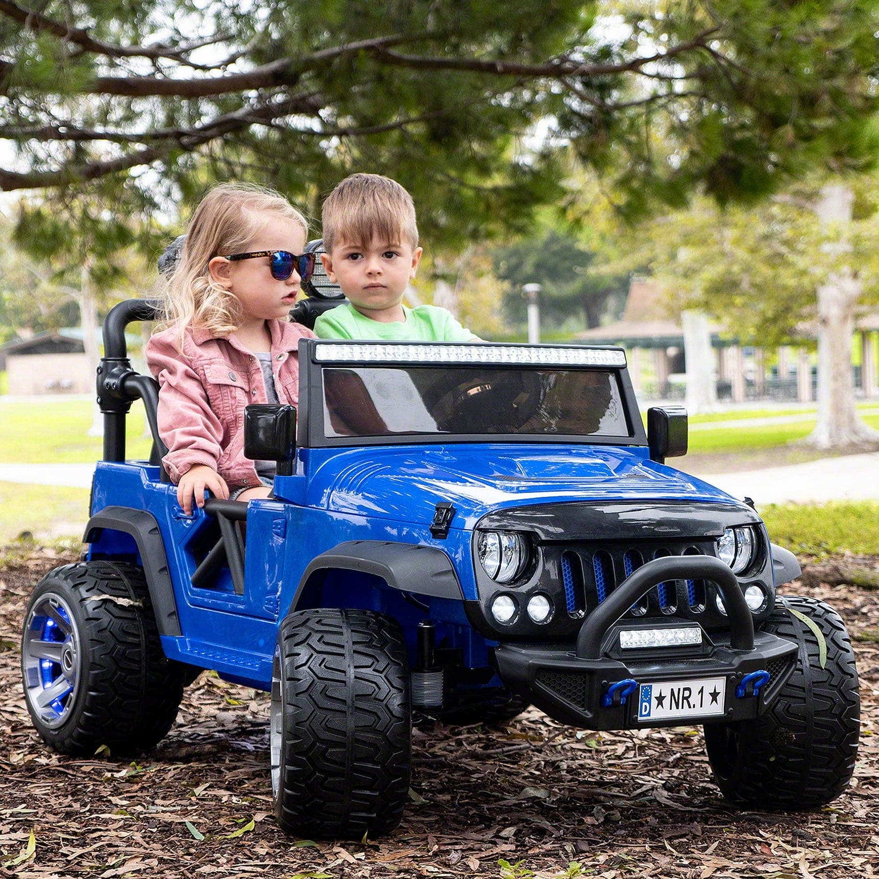 Trail Explorer 12V Kids Ride-On Car Truck with R/C Parental Remote | Blue - The Little Big Store