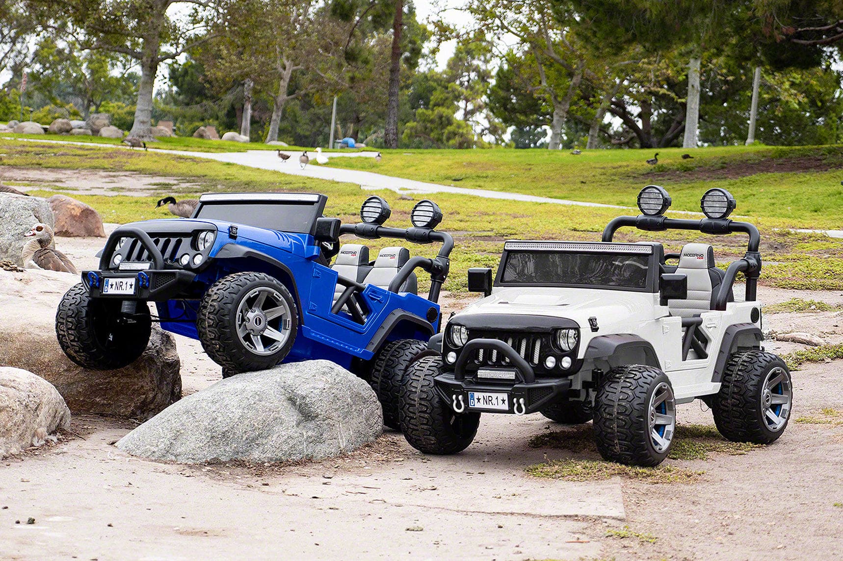 Trail Explorer 24V Kids Ride-On Car Truck with R/C Parental Remote | White - The Little Big Store