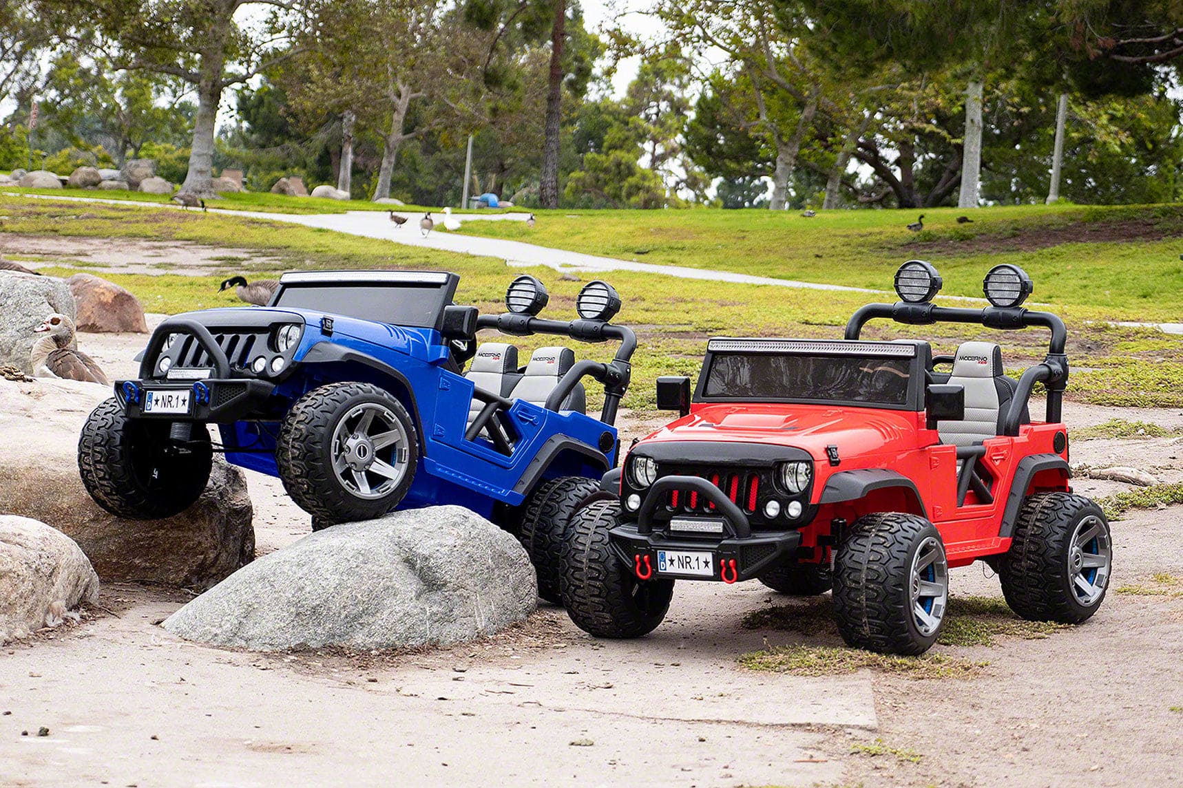 Trail Explorer 12V Kids Ride-On Car Truck with R/C Parental Remote | Blue - The Little Big Store