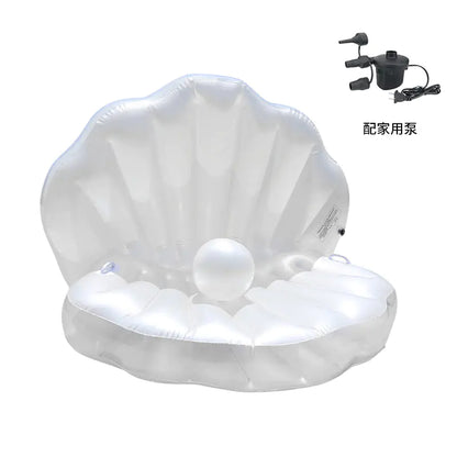 🐚PearlFloat™ Luxe Shell Inflatable – Swim Like a Mermaid!🌊💖
