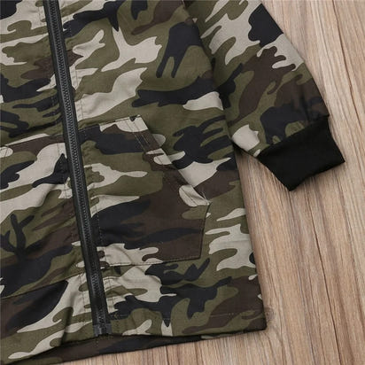 Camouflage Dinosaur Hooded Jacket for Boys - The Little Big Store