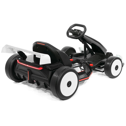 Audi Sport 24V Big Kids Drifting Ride-On Go Kart | White - The Little Big Store