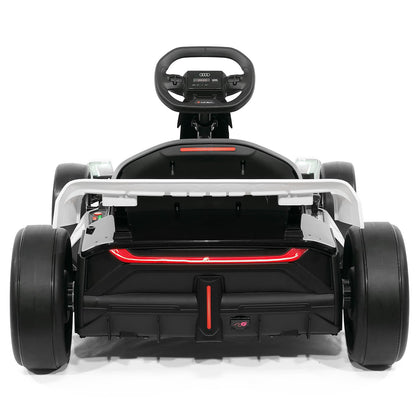 Audi Sport 24V Big Kids Drifting Ride-On Go Kart | White - The Little Big Store