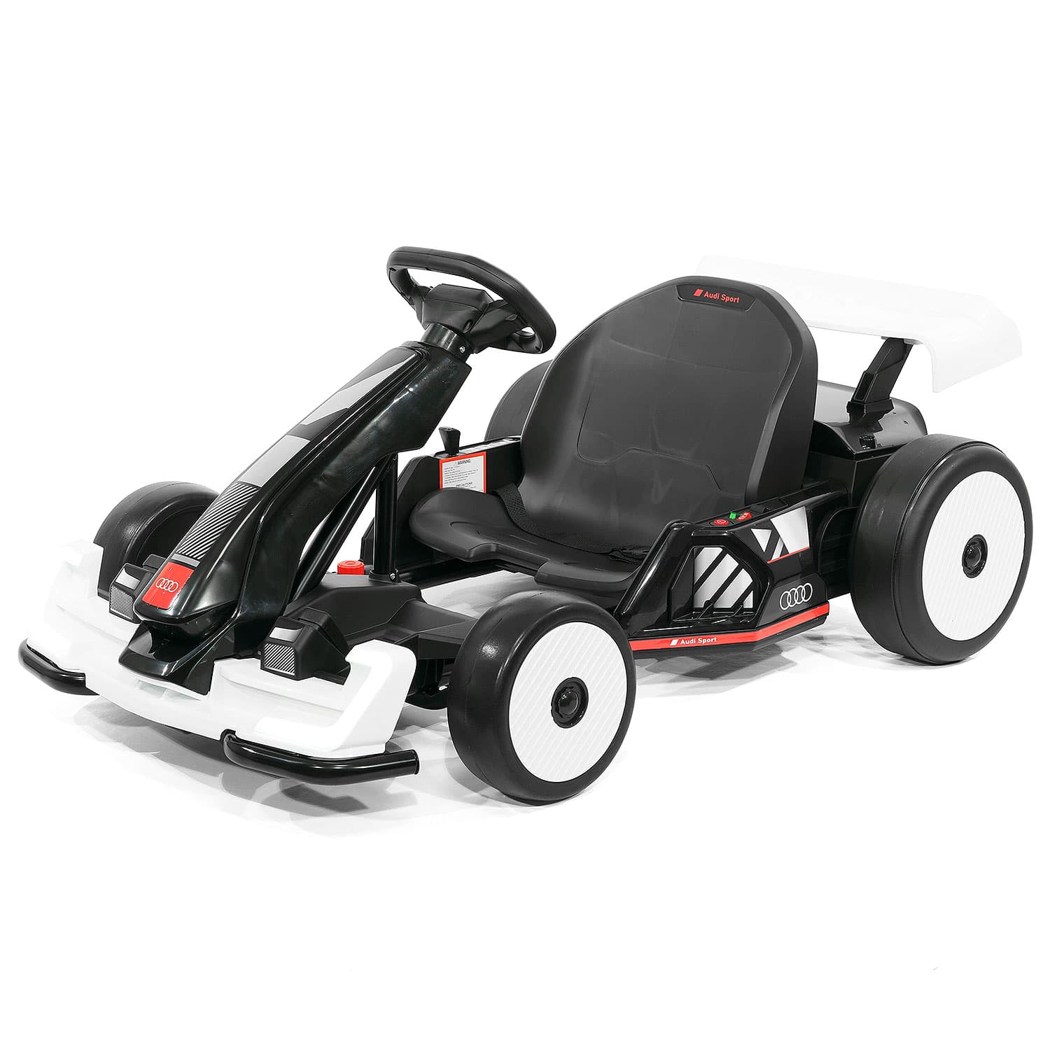 Audi Sport 24V Big Kids Drifting Ride-On Go Kart | White - The Little Big Store
