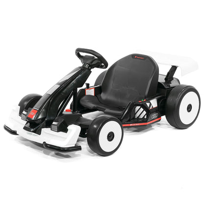 Audi Sport 24V Big Kids Drifting Ride-On Go Kart | White - The Little Big Store
