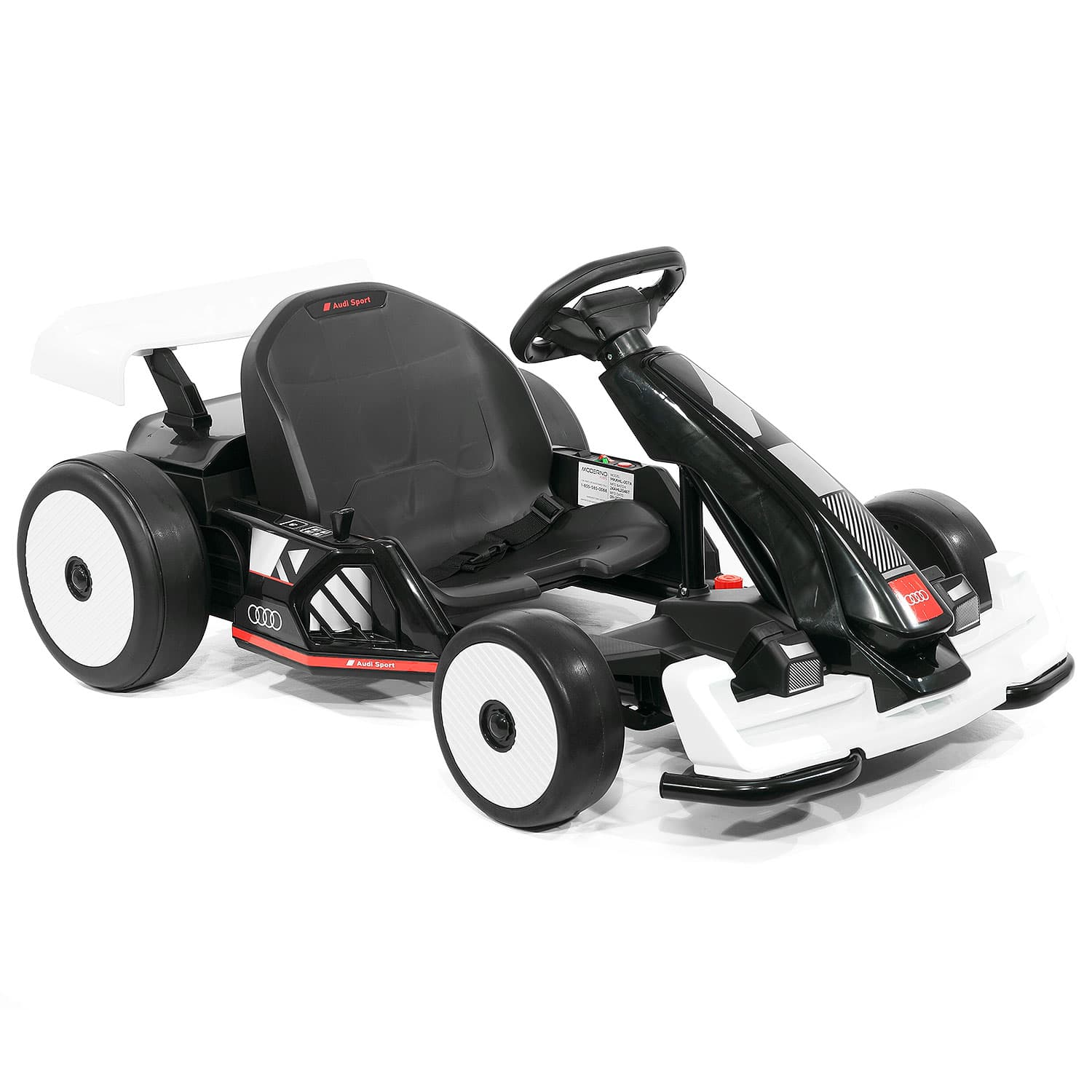Audi Sport 24V Big Kids Drifting Ride-On Go Kart | White - The Little Big Store