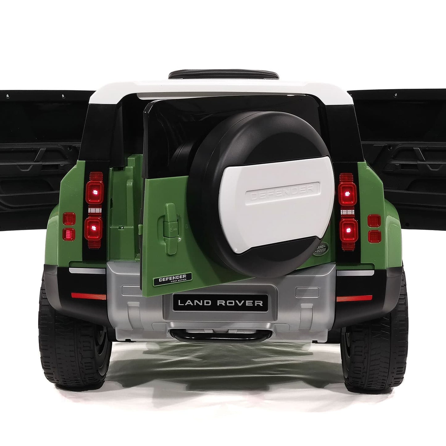 Land Rover Defender 12V Kids Ride-On Car with R/C Parental Remote | Green - The Little Big Store